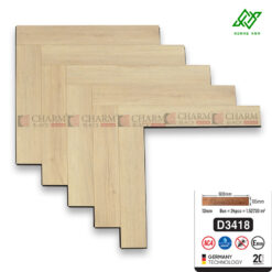 Sàn Gỗ Xương Cá Charm Black D3418